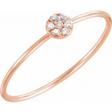 14K Rose .04 CTW Diamond Petite Circle Ring - 65192260002P photo