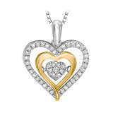 Gems One Silver (SLV 995) Yellow & Diamonds Stunning Neckwear Pendant - 1/5 ctw - ROL1058-SS1YC photo