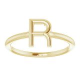 14K Yellow Initial R Ring - 51895204P photo 3