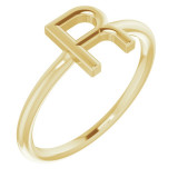 14K Yellow Initial R Ring - 51895204P photo