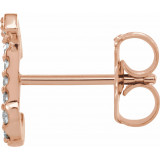 14K Rose .05 CTW Diamond Single Initial J Earring - 867976047P photo 2