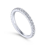 Gabriel & Co. 14k White Gold Contemporary Anniversary Wedding Band - WB14649O4W44JJ photo 3