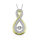 Gems One 10KT White & Yellow Gold & Diamond Rhythm Of Love Neckwear Pendant  - 1/6 ctw - ROL1202-1WYC photo