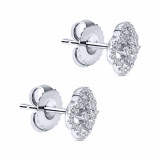 Gabriel & Co. 14k White Gold Lusso Diamond Stud Earrings - EG12221W45JJ photo 2