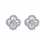 Gabriel & Co. 14k White Gold Lusso Diamond Stud Earrings - EG12221W45JJ photo