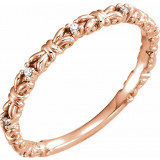 14K Rose .04 CTW Diamond Stackable Ring - 123210602P photo