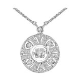 Gems One 14KT White Gold & Diamonds Stunning Neckwear Pendant - 1-5/8 ctw - ROL1041IL-4WC photo