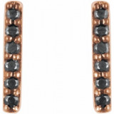 14K Rose 1/10 CTW Black Diamond Bar Earrings - 65175760017P photo 2
