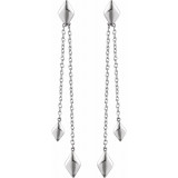 14K White Chain Earrings - 65233960000P photo 2