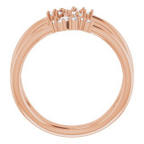 14K Rose 1/3 CTW Diamond Negative Space Ring - 124050602P photo 2