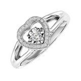 Gems One Silver (SLV 995) Diamond Rhythm Of Love Fashion Ring  - 1/8 ctw - ROL1169-SSWD photo