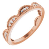 14K Rose 1/8 CTW Diamond Stackable Ring - 123087602P photo