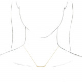 14K Yellow .05 CTW Diamond Curved Bar 16-18 Necklace - 86681601P photo 3