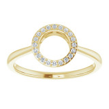 14K Yellow 1/10 CTW Diamond Circle Ring - 65180760000P photo 3