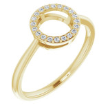 14K Yellow 1/10 CTW Diamond Circle Ring - 65180760000P photo