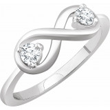 14K White 1/4 CTW Diamond Infinity-Inspired Ring - 65269760001P photo