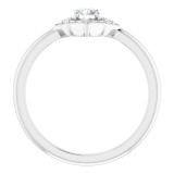 14K White 1/3 CTW Diamond Halo-Style Clover Ring - 12303260004P photo 2