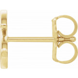 14K Yellow Single Initial S Earring - 86800210P photo 2