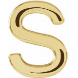 14K Yellow Single Initial S Earring - 86800210P photo