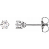 14K White 3 mm I3 1/5 CTW Diamond 6-Prong Wire Basket Earrings - 292366064P photo