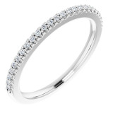 14K White 1/8 CTW Diamond Anniversary Band - 123194600P photo