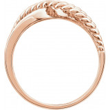 14K Rose Crossover Rope Design Ring - 861521002P photo 2