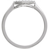 14K White 1/5 CTW Diamond Oval Cluster Ring - 65183360001P photo 2