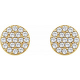 14K Yellow 1/3 CTW Diamond Cluster Earrings - 65175460001P photo 2