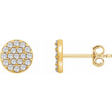 14K Yellow 1/3 CTW Diamond Cluster Earrings - 65175460001P photo