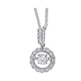 Gems One Mix Metal W-Gold Silver Diamond (1/8Ctw) Pendant - PD33440-1WSSD photo