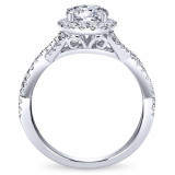 Gabriel & Co. 14k White Gold Contemporary Criss Cross Engagement Ring - ER7543W44JJ photo 2