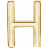 14K Yellow Single Initial H Earring - 86800144P photo