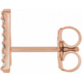 14K Rose .06 CTW Diamond Single Initial A Earring - 867976002P photo 2