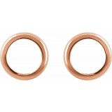14K Rose Circle Earrings - 651817102P photo 2