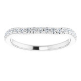 Platinum 1/4 CTW Diamond Matching Band - 123447615P photo 3