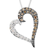 14K White 1/4 CTW Diamond Heart 18 Necklace - 67019101P photo