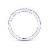 Gabriel & Co. 14k White Gold Contemporary Anniversary Wedding Band - WB13866E4W44JJ photo 2