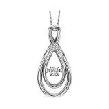 Gems One 14KT White Gold & Diamond Rhythm Of Love Neckwear Pendant  - 1/10 ctw - ROL1008-4WBL photo