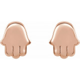 14K Rose Hamsa Earrings - 87027602P photo 2