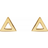 14K Yellow Triangle Earrings - 862566007P photo 2