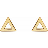 14K Yellow Triangle Earrings - 862566007P photo 2