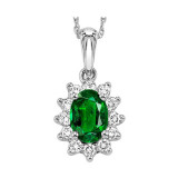 Gems One 14Kt White Gold Diamond (1/5Ctw) & Emerald (3/8 Ctw) Pendant - FP4062-4WCE photo