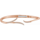 14K Rose 1/4 CTW Diamond Hinged 7 Bracelet - 65290560002P photo