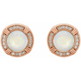 14K Rose Opal & 1/8 CTW Diamond Earrings - 862846002P photo 2