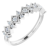 14K White 1/3 CTW Five-Stone Diamond Anniversary Band - 124098600P photo