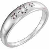 14K White .05 CTW Diamond Starburst Ring - 123182600P photo