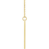 14K Yellow Pierced Cross Engravable Bar 16-18 Necklace - 867581005P photo 2