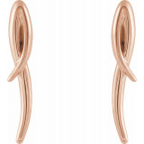 14K Rose Freeform Earrings - 86672602P photo 2