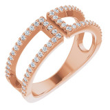 14K Rose 1/3 CTW Diamond Ring - 65215060002P photo