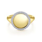Gabriel & Co. 14k Yellow Gold Contemporary Diamond Ring - LR51521Y45JJ photo